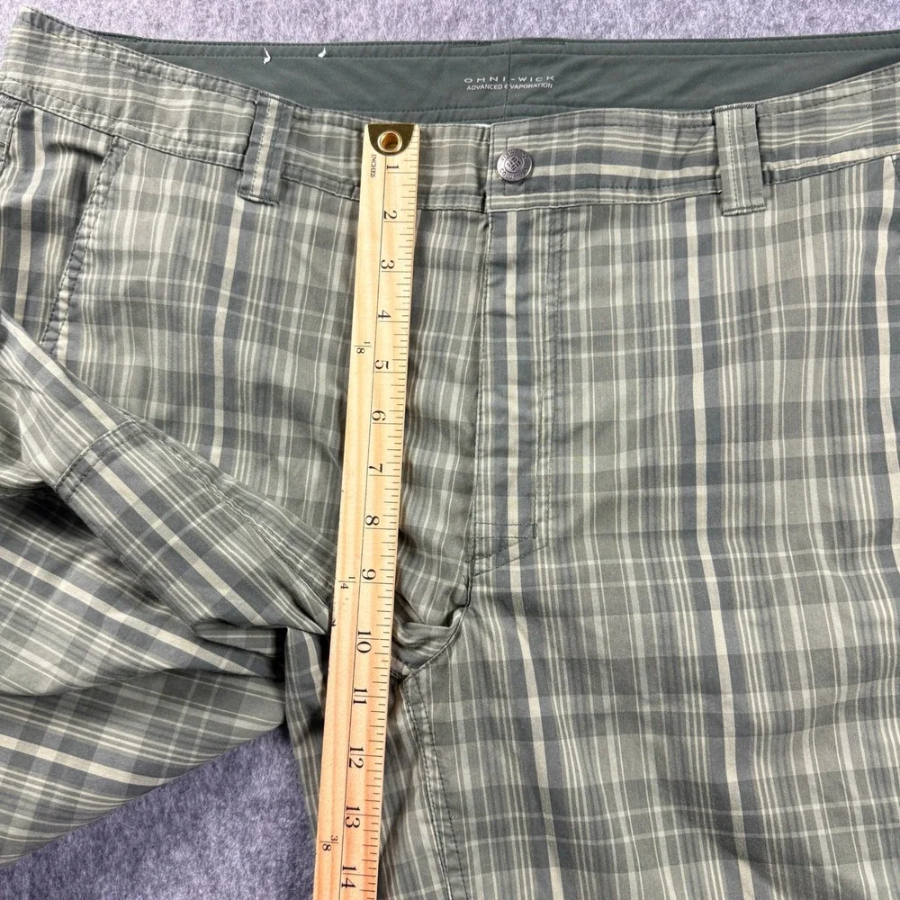 Columbia Omni-Wick Green Plaid Cargo Shorts Mens 40 Hiking Outdoor AM4083 - Picture 4 of 12